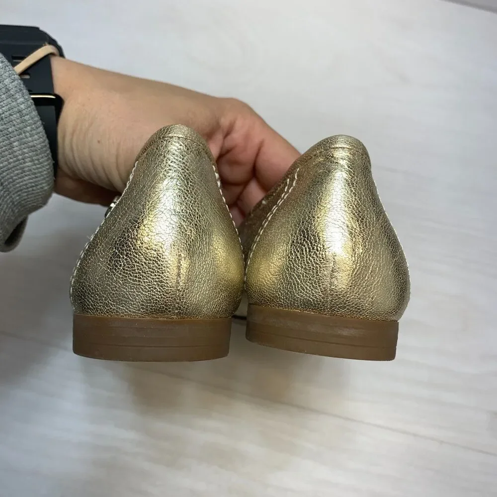 Vince Camuto Metallic Gold Ballet Flats